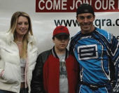 atv racer John Natalie Jr. and wife Michelle with Josh Juneau at quad race