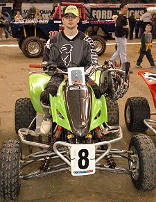 Justin races the Pro Quad Stadium in Houston, Texas